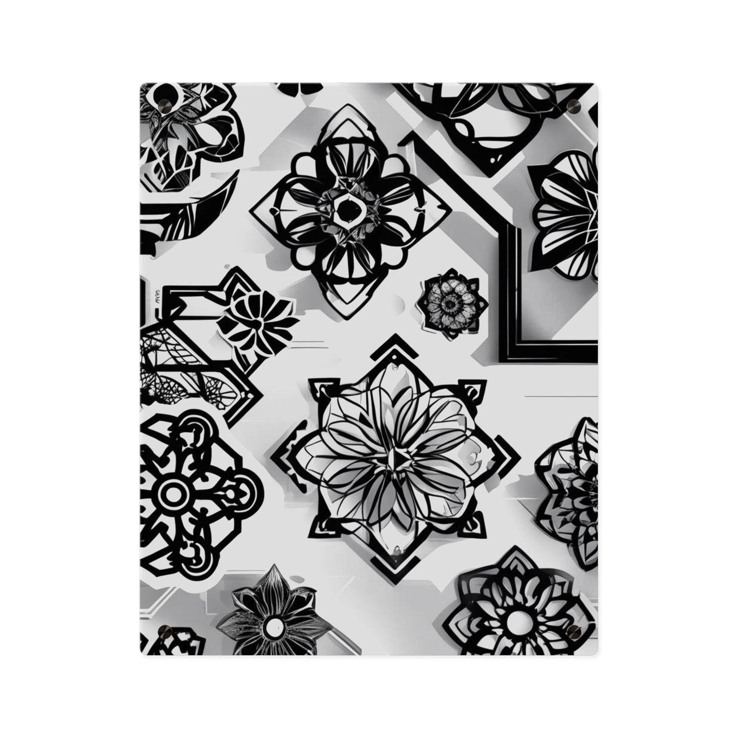 Elegant Rustic Floral Acrylic Wall Art Panels