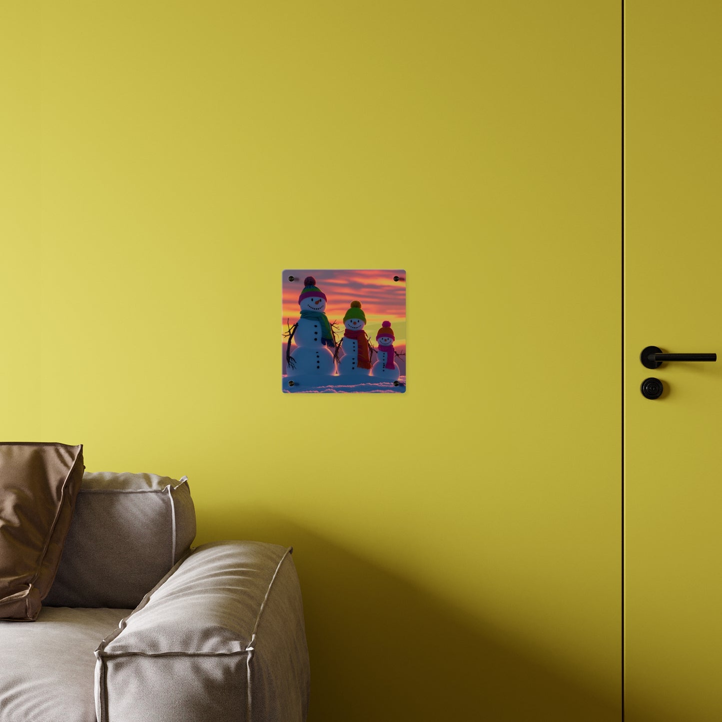 Snowman Acrylic Wall Art
