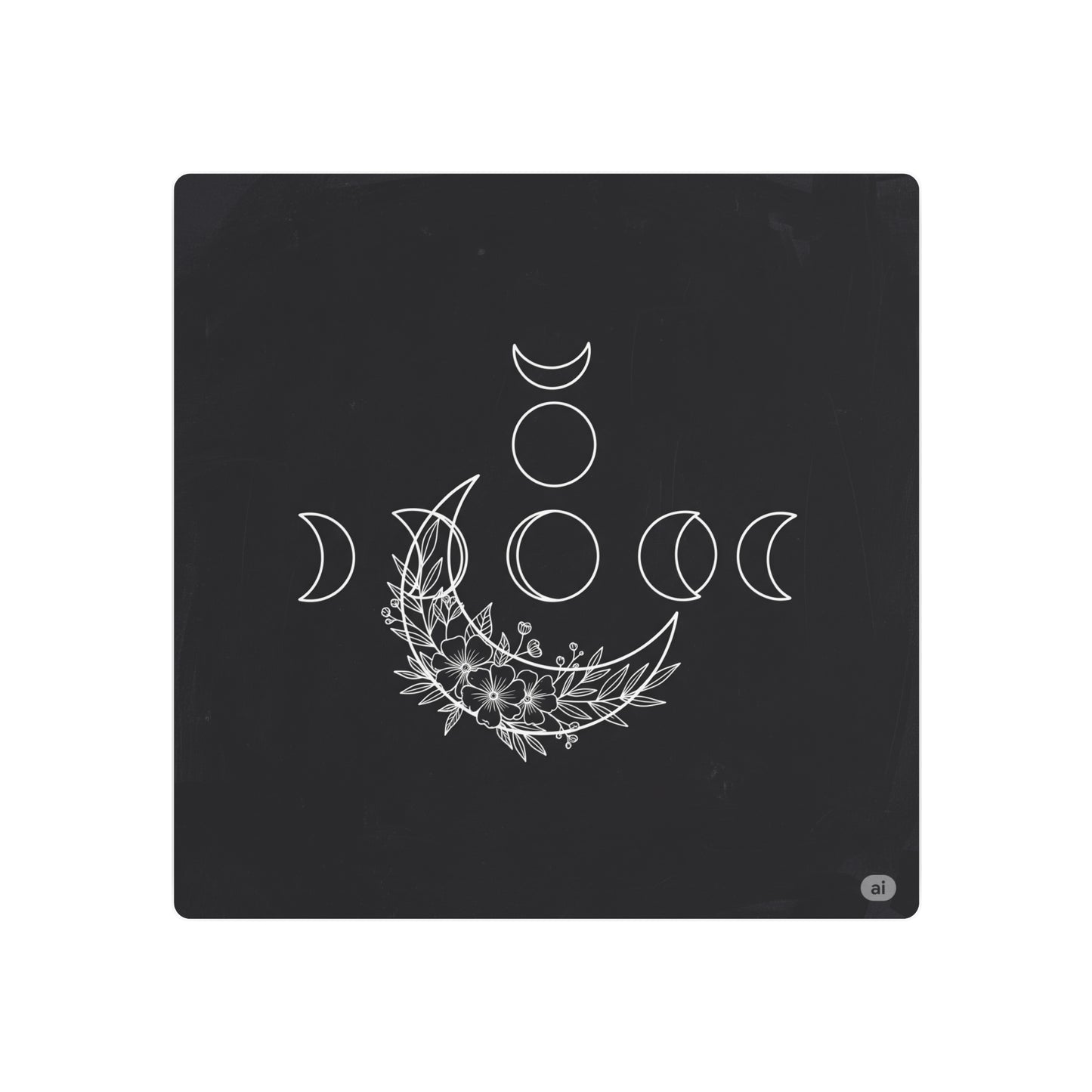 Botanical Moon Phase Wall Art – Metal Boho Accent Piece