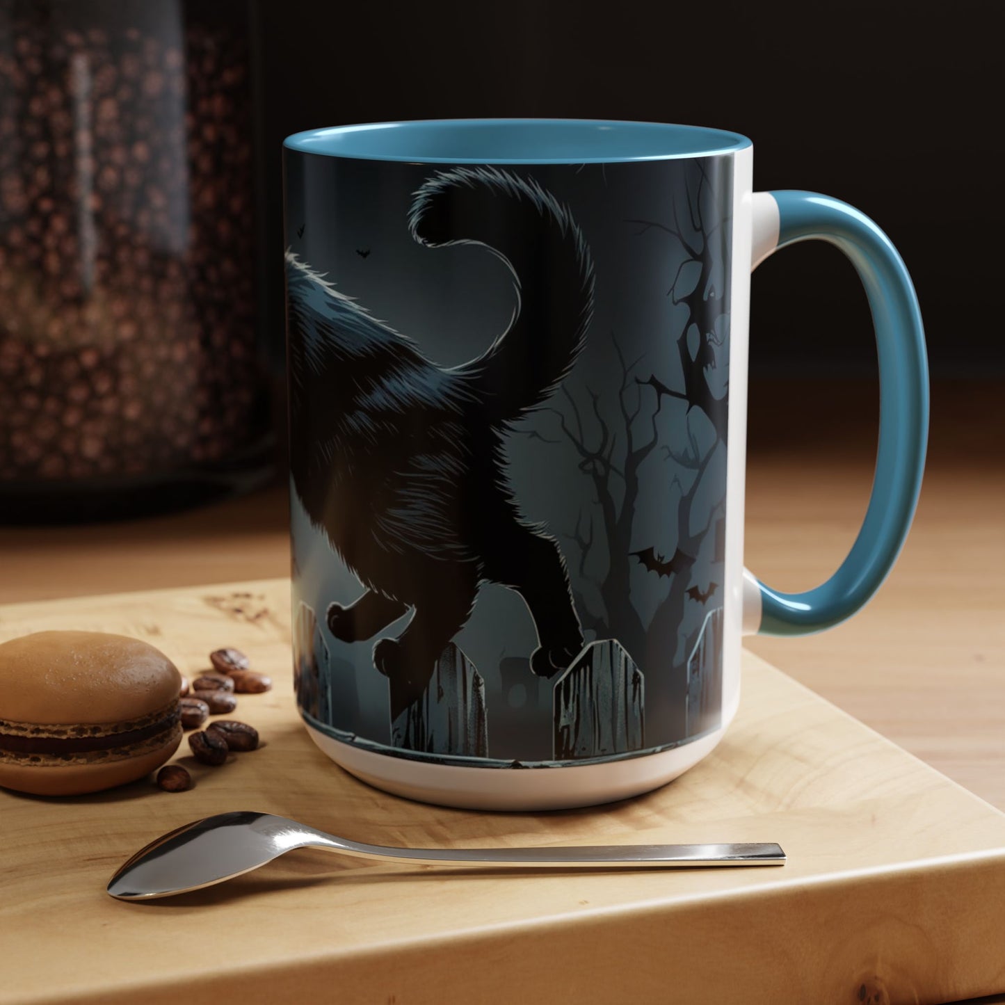 Mystical Black Cat Coffee Mug- Halloween Special