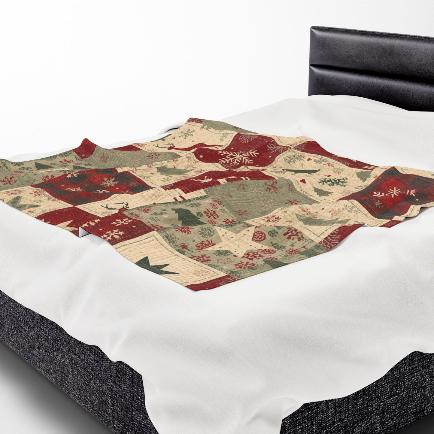 Cozy Holiday Velveteen Plush Blanket