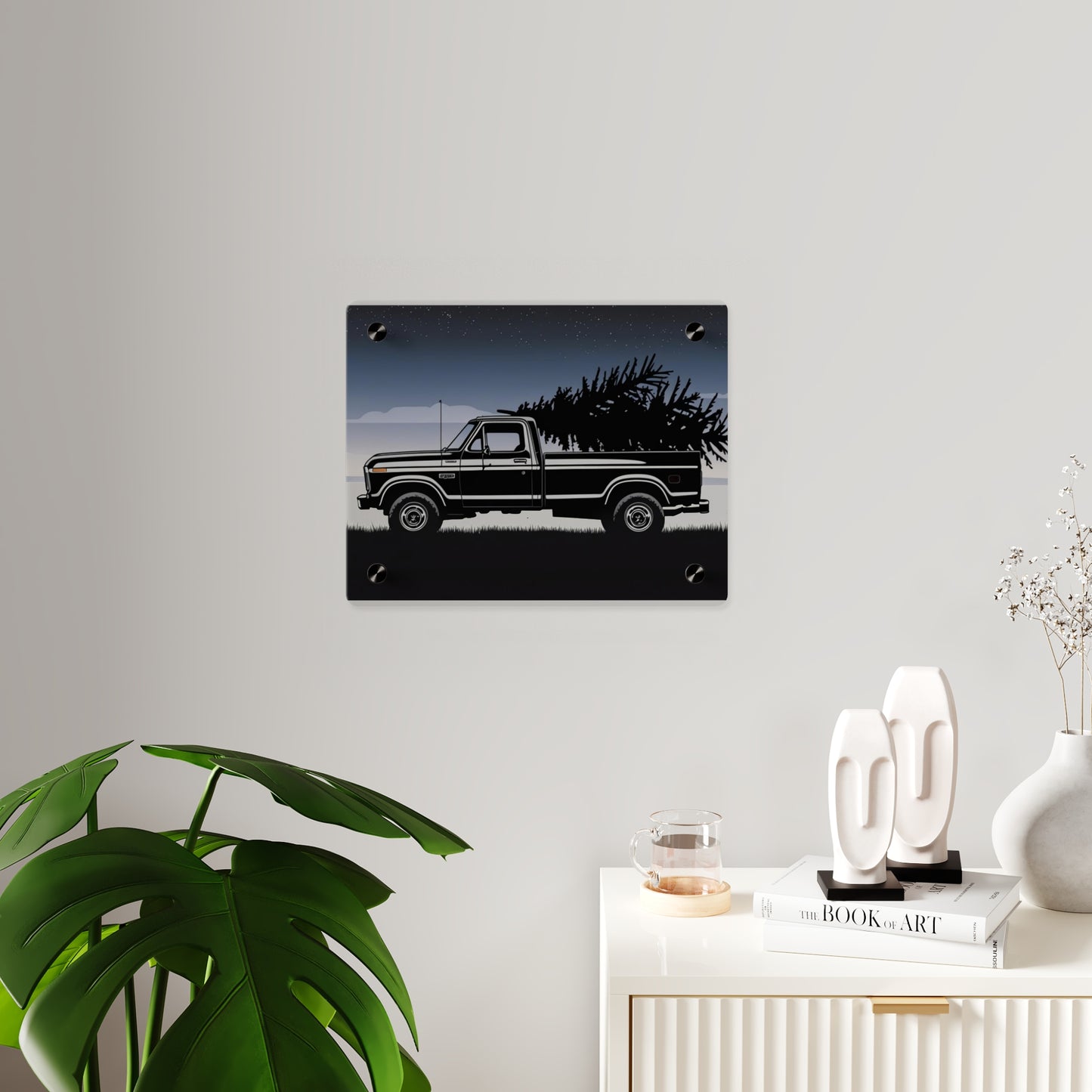 Classic Christmas Pickup – Rustic Country Wall Art
