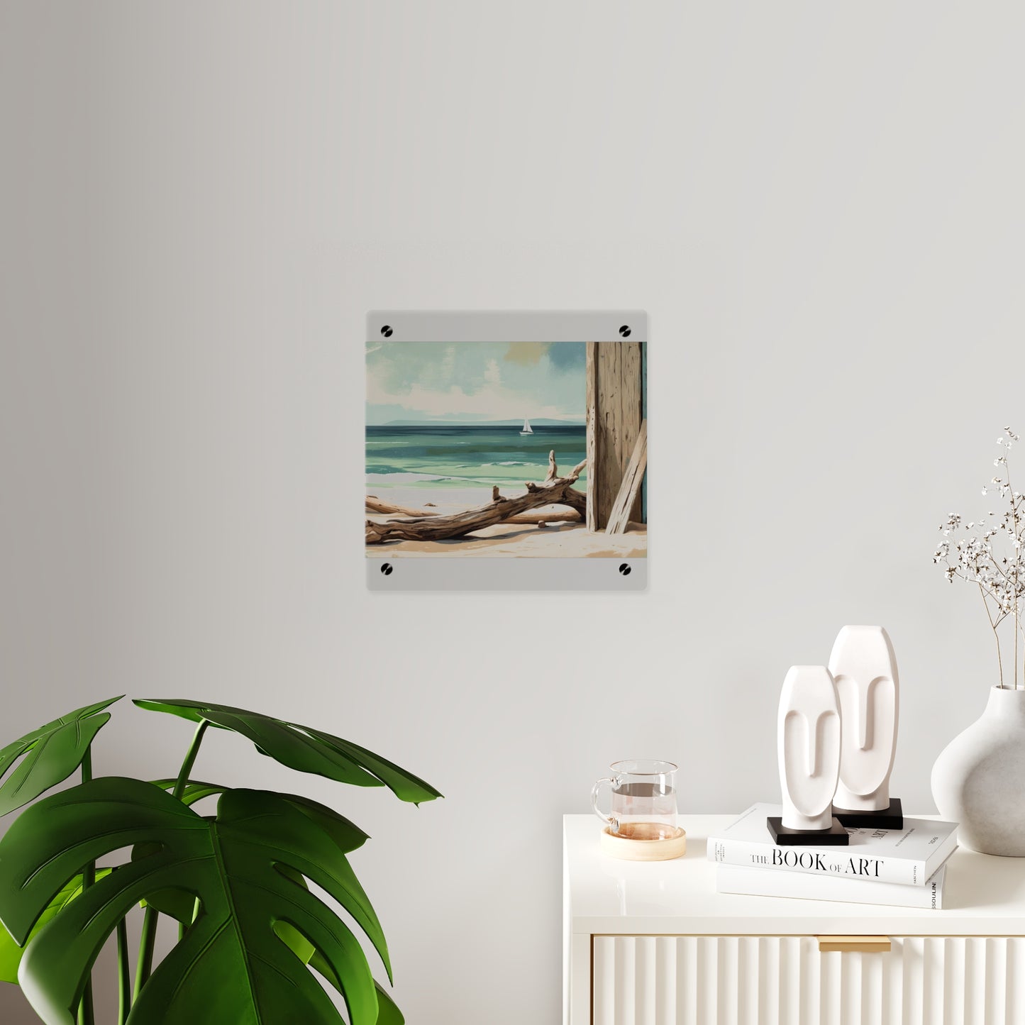 Beachside Acrylic Wall Art – Coastal Luxe Home Accent