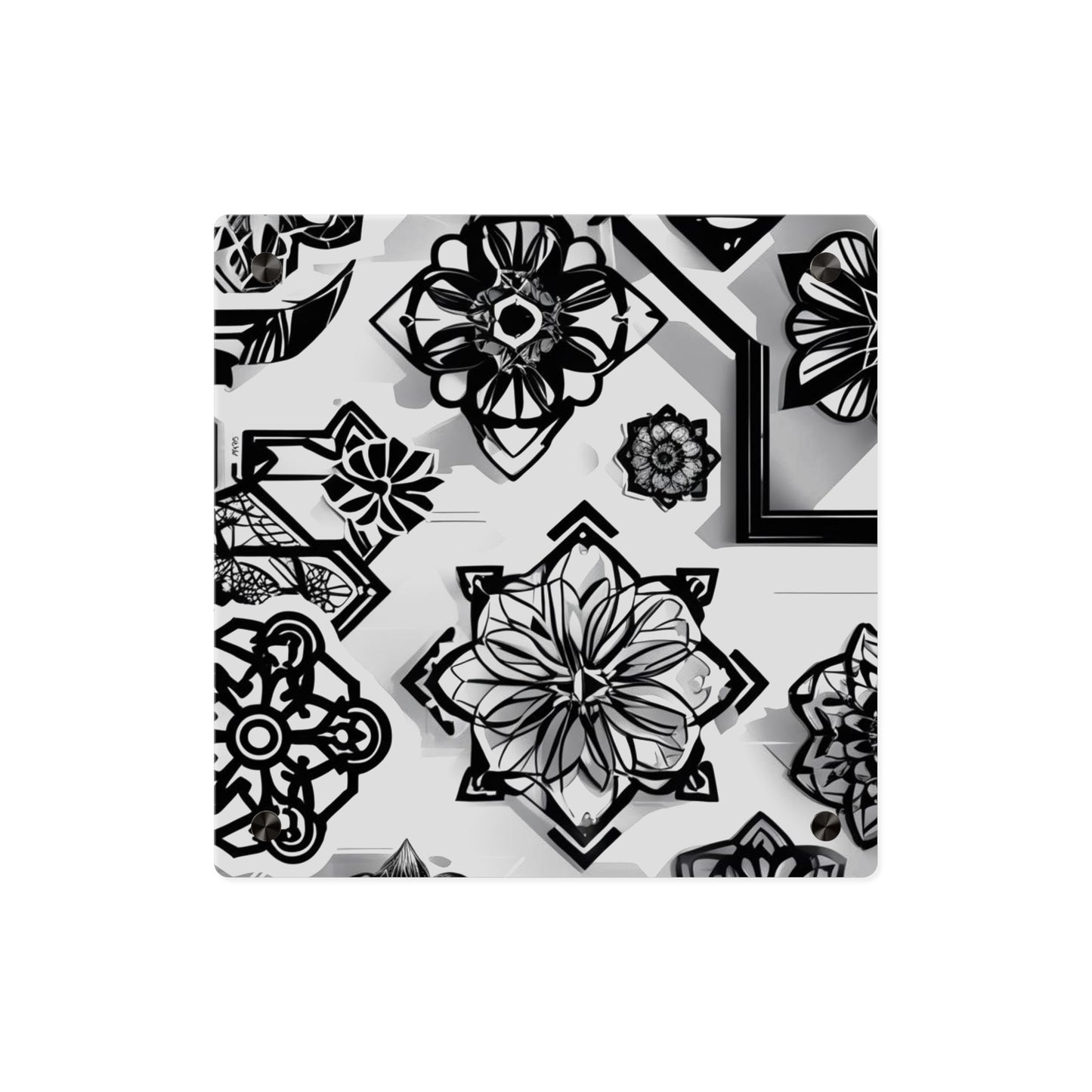 Elegant Rustic Floral Acrylic Wall Art Panels