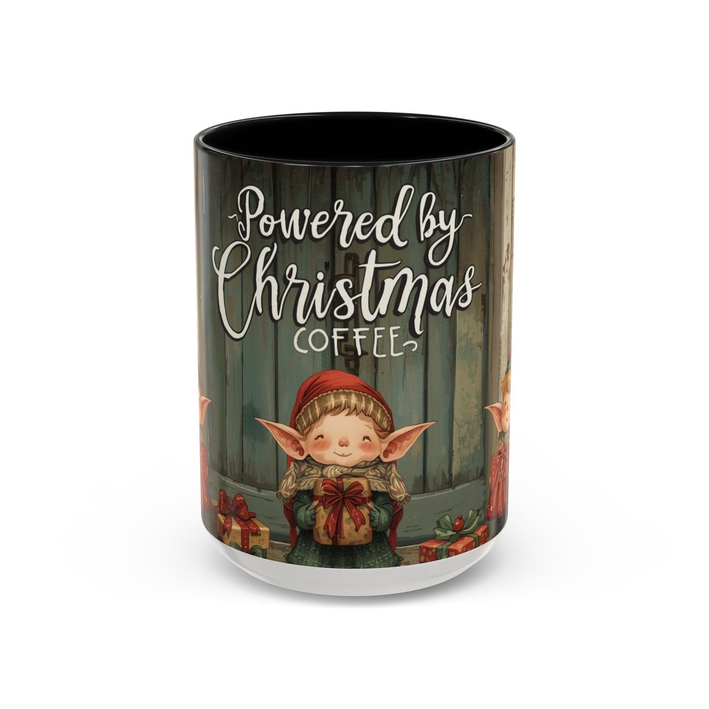 Powered By Christmas Accent Coffee Mug