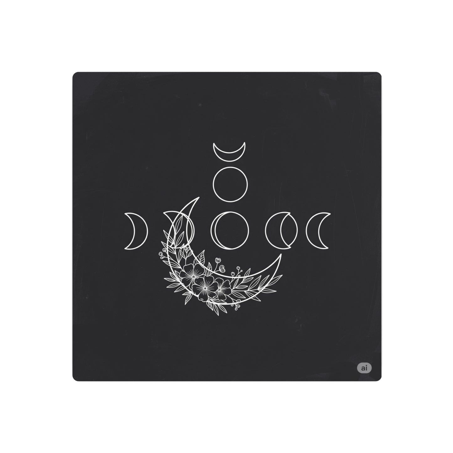 Botanical Moon Phase Wall Art – Metal Boho Accent Piece