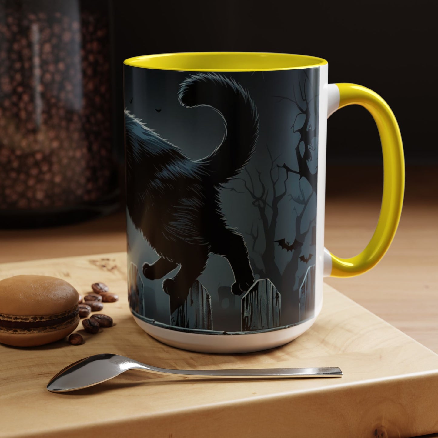 Mystical Black Cat Coffee Mug- Halloween Special