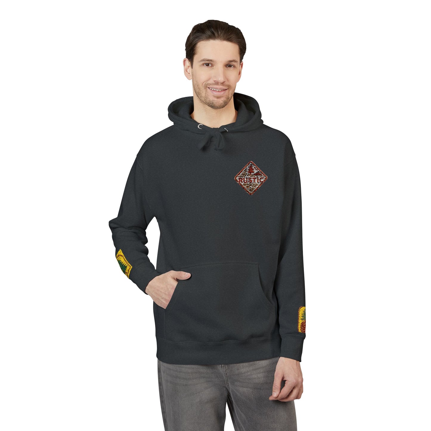 Cozy Rustic Graphic Hoodie - Unisex Fleece Pullover