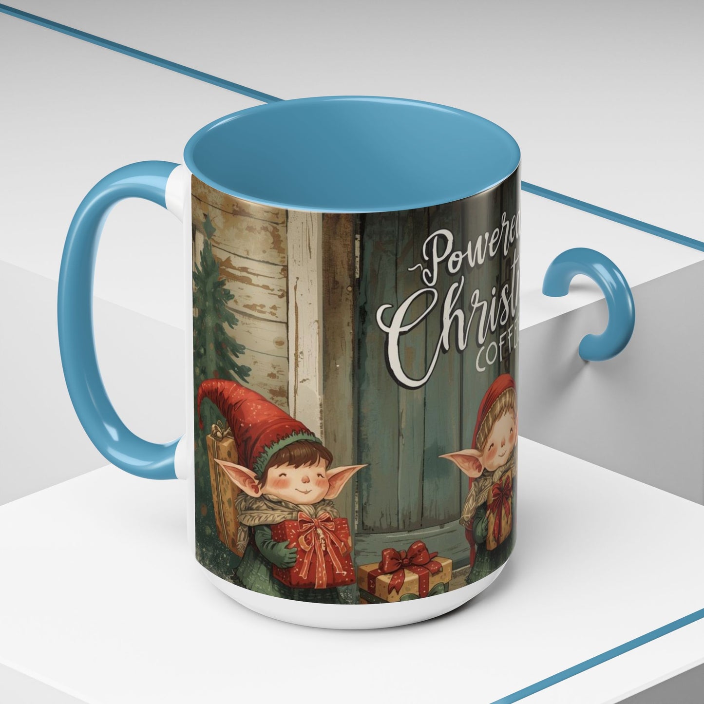 Powered By Christmas Accent Coffee Mug