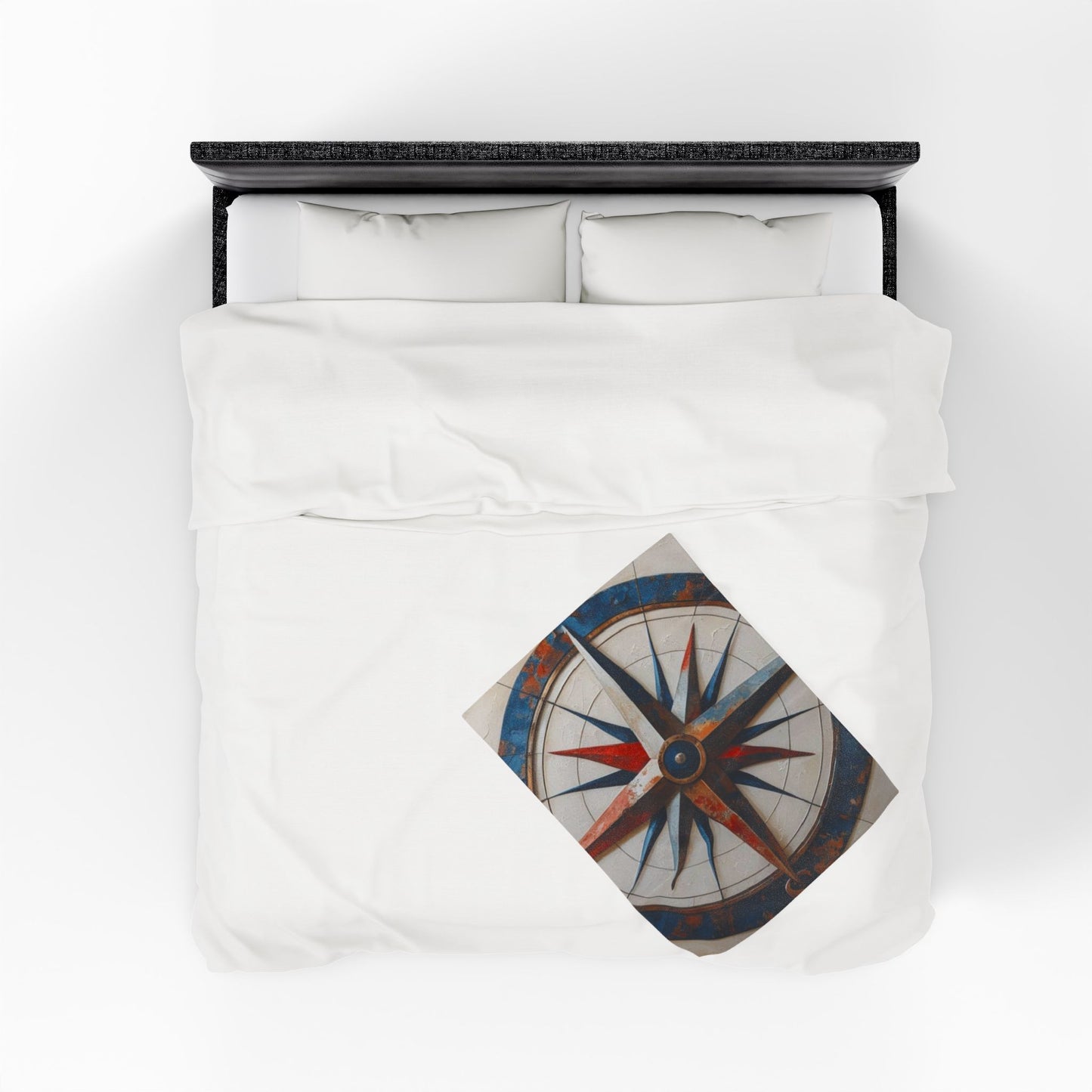 Nautical Compass Plush Blanket