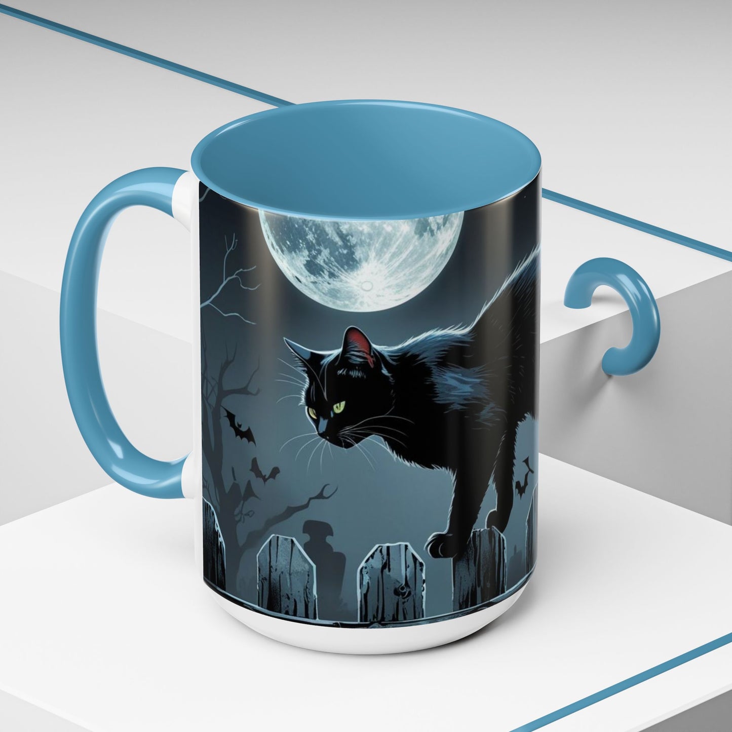 Mystical Black Cat Coffee Mug- Halloween Special