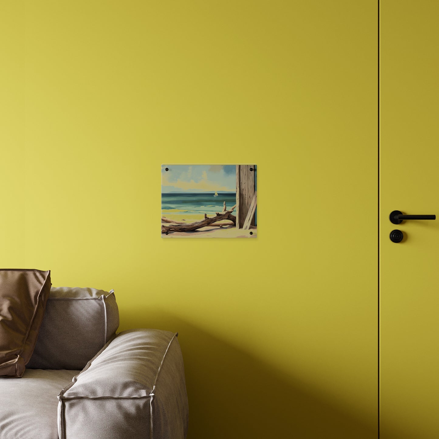 Beachside Acrylic Wall Art – Coastal Luxe Home Accent