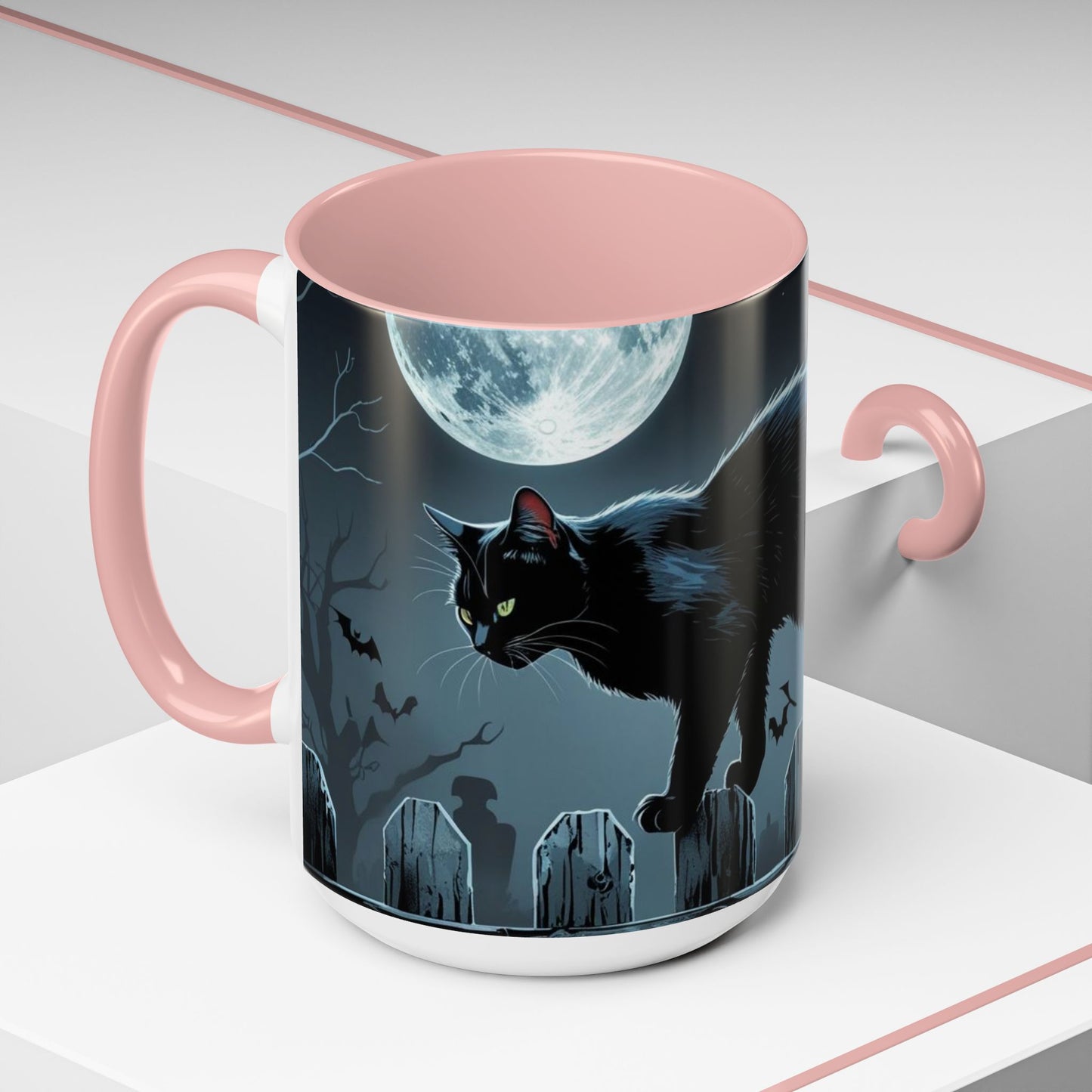 Mystical Black Cat Coffee Mug- Halloween Special
