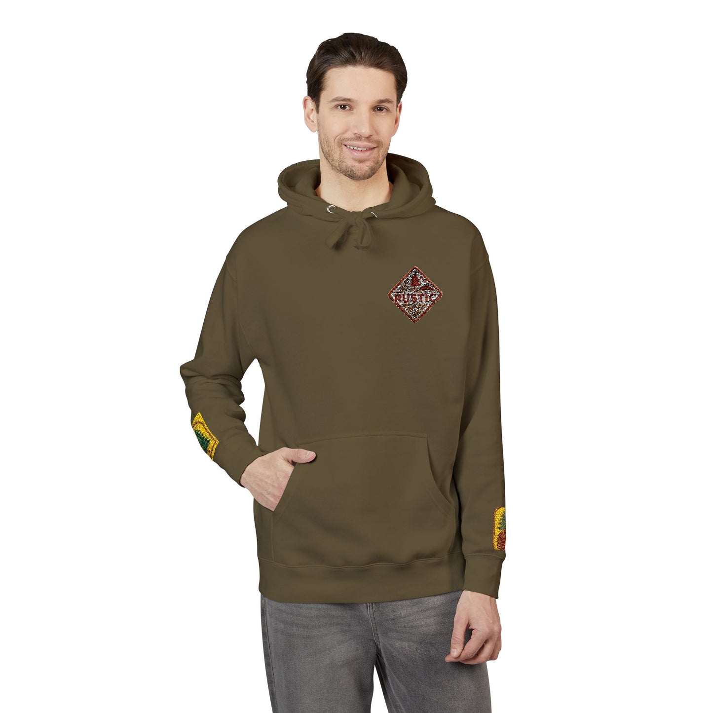 Cozy Rustic Graphic Hoodie - Unisex Fleece Pullover