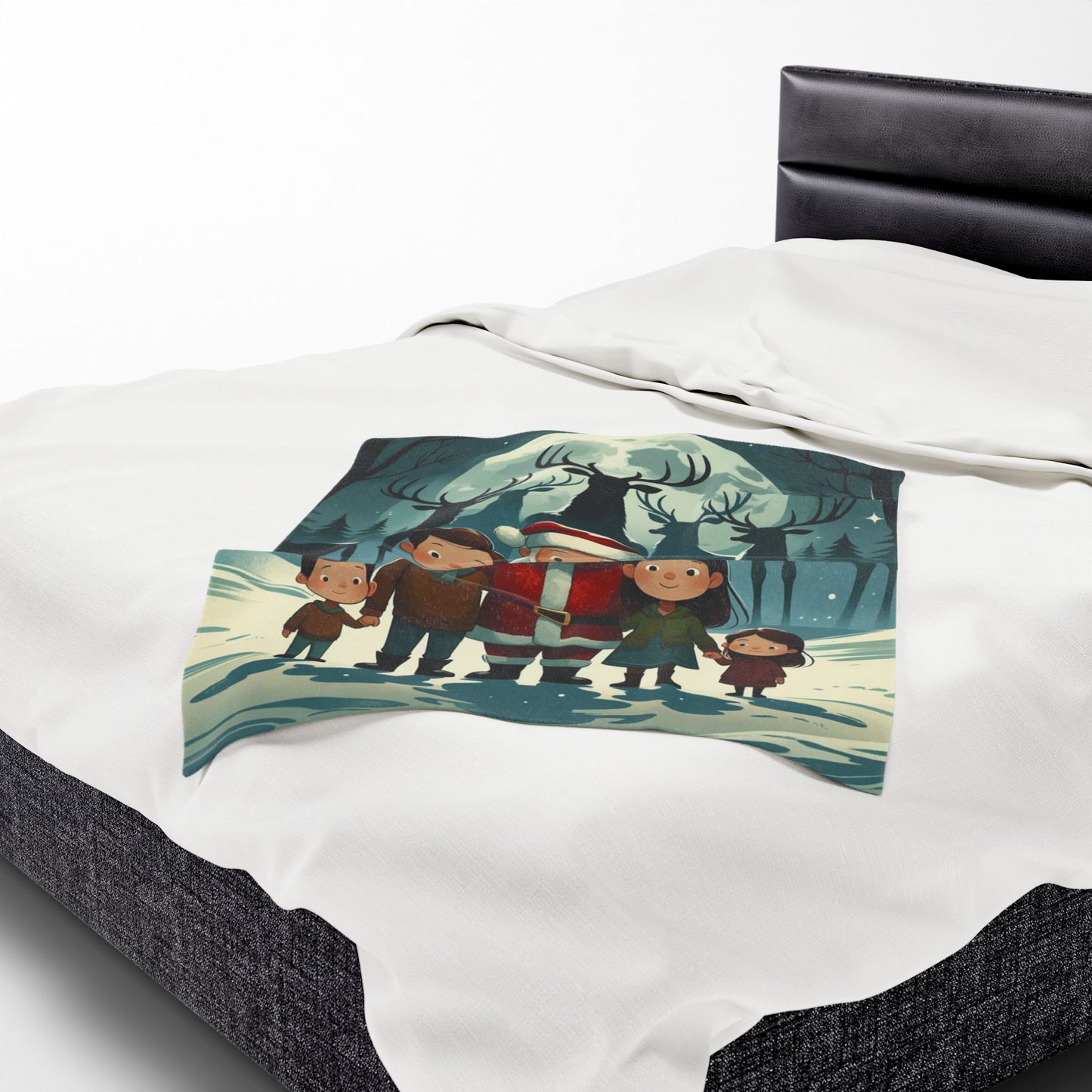 Cozy Family Christmas Velveteen Plush Blanket