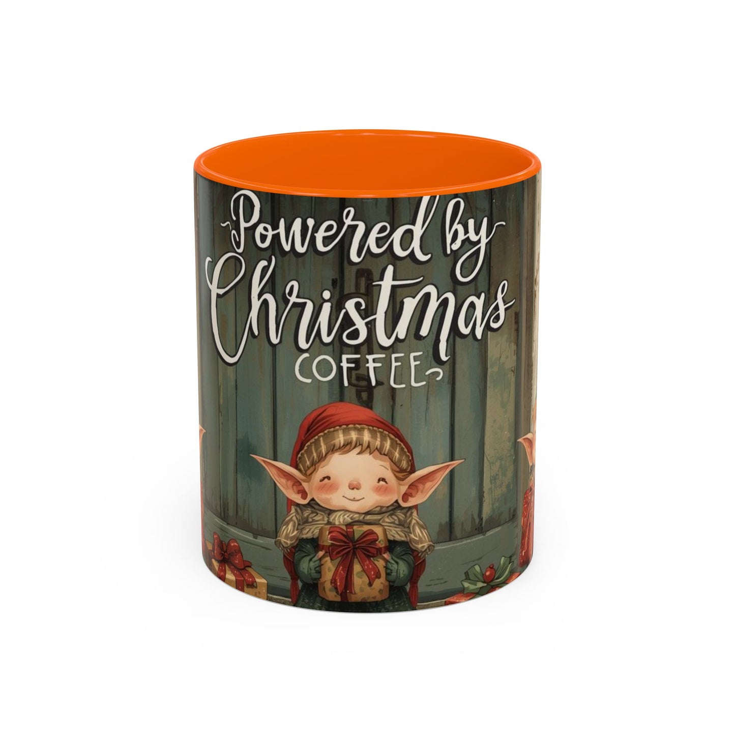 Powered By Christmas Accent Coffee Mug