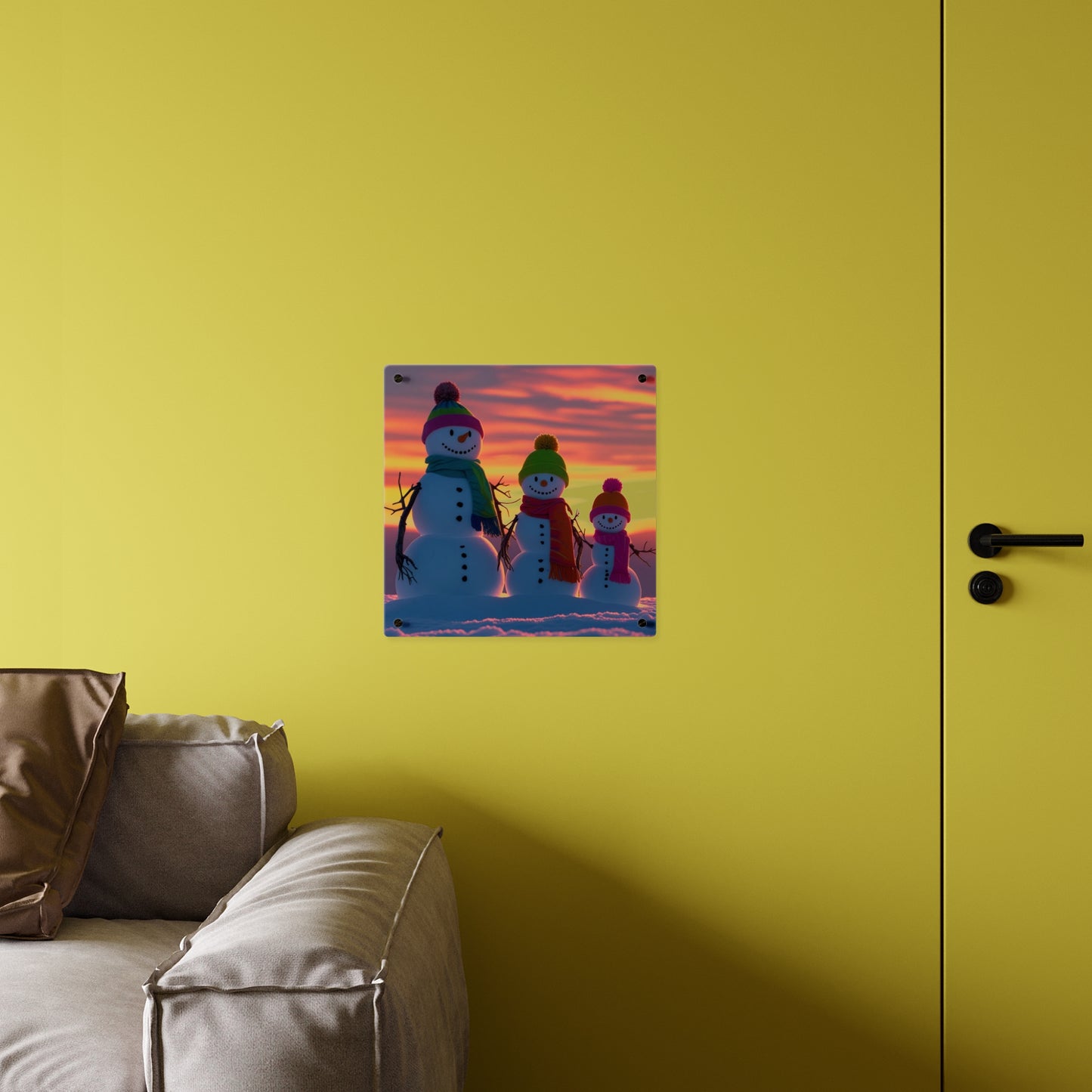 Snowman Acrylic Wall Art