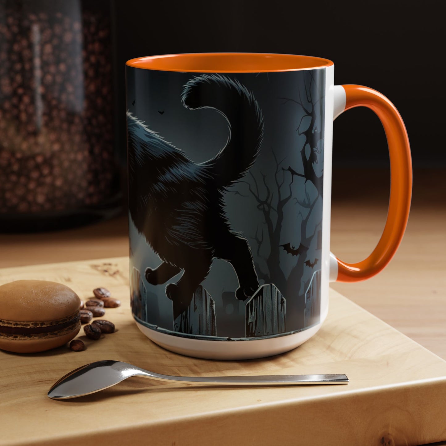 Mystical Black Cat Coffee Mug- Halloween Special