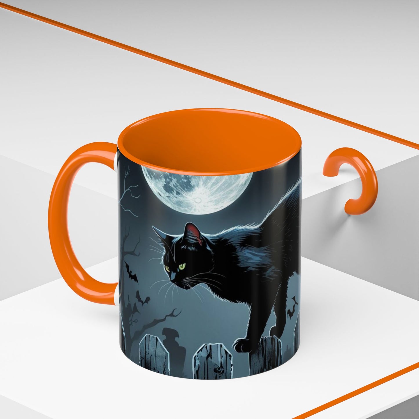 Mystical Black Cat Coffee Mug- Halloween Special