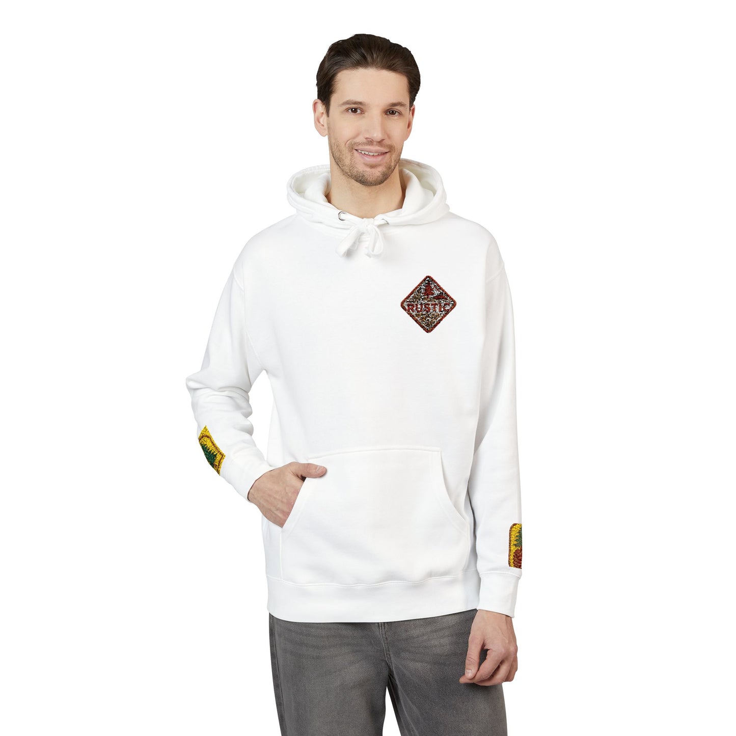 Cozy Rustic Graphic Hoodie - Unisex Fleece Pullover