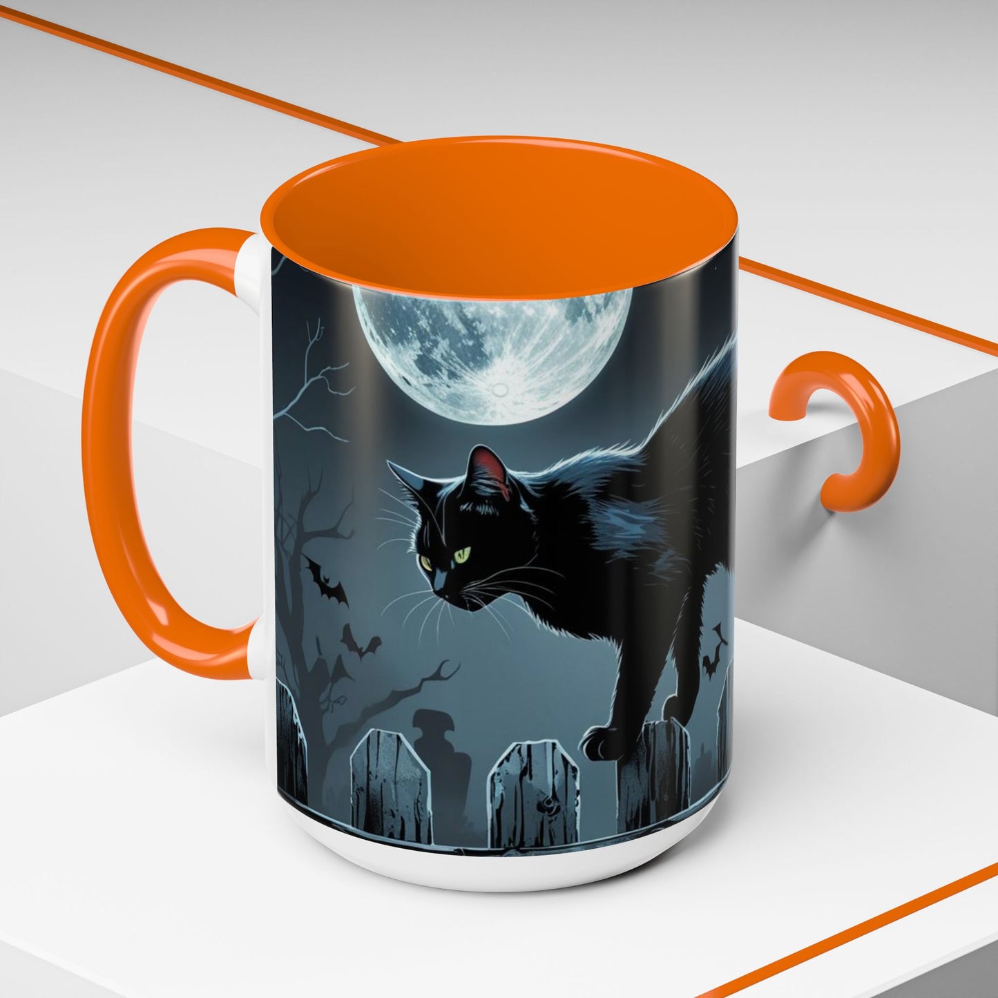 Mystical Black Cat Coffee Mug- Halloween Special