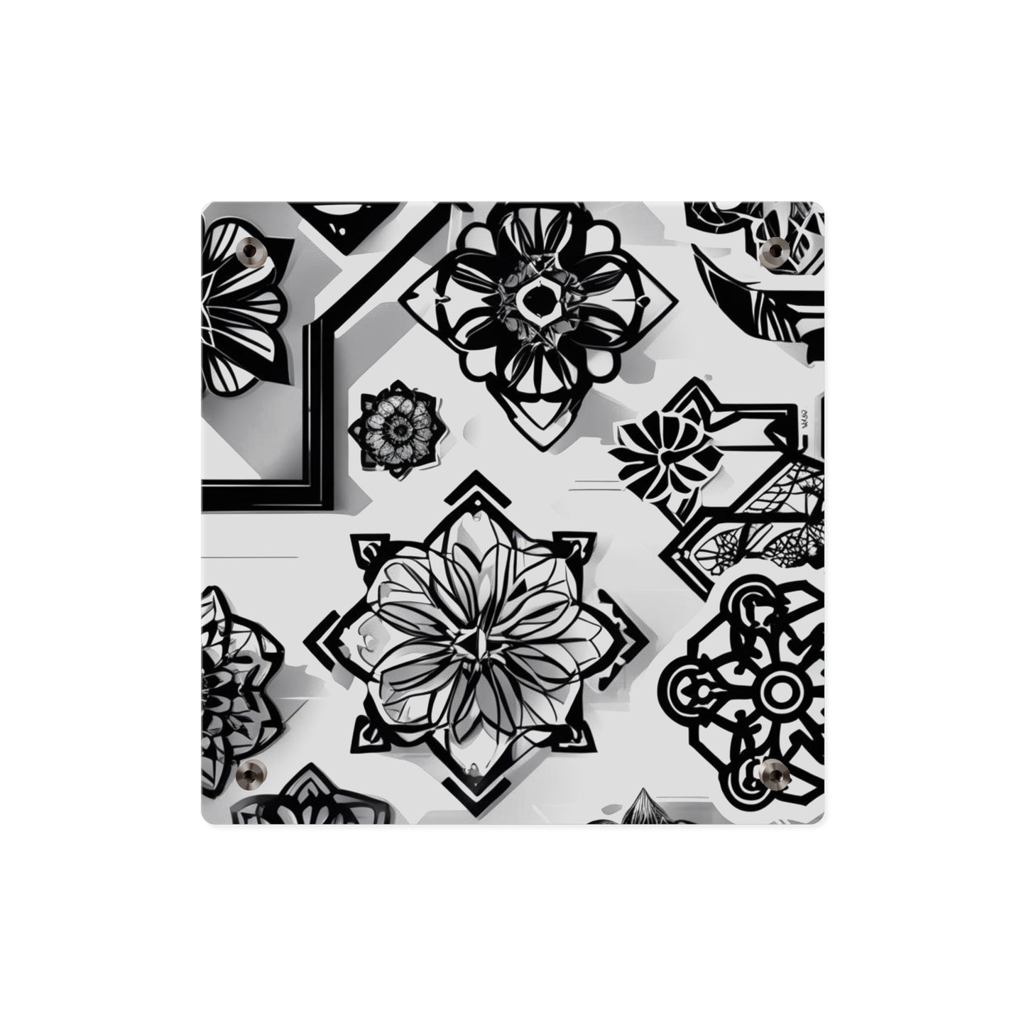 Elegant Rustic Floral Acrylic Wall Art Panels