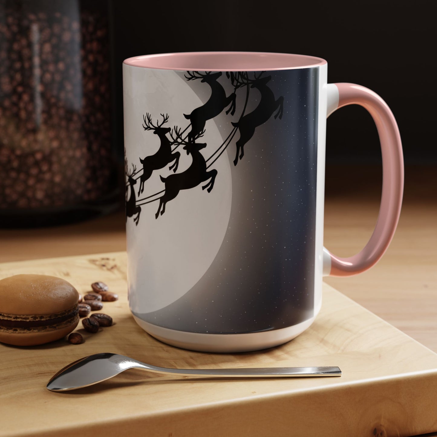 Christmas Sleigh Coffee Mug - Reindeer Holiday Gift