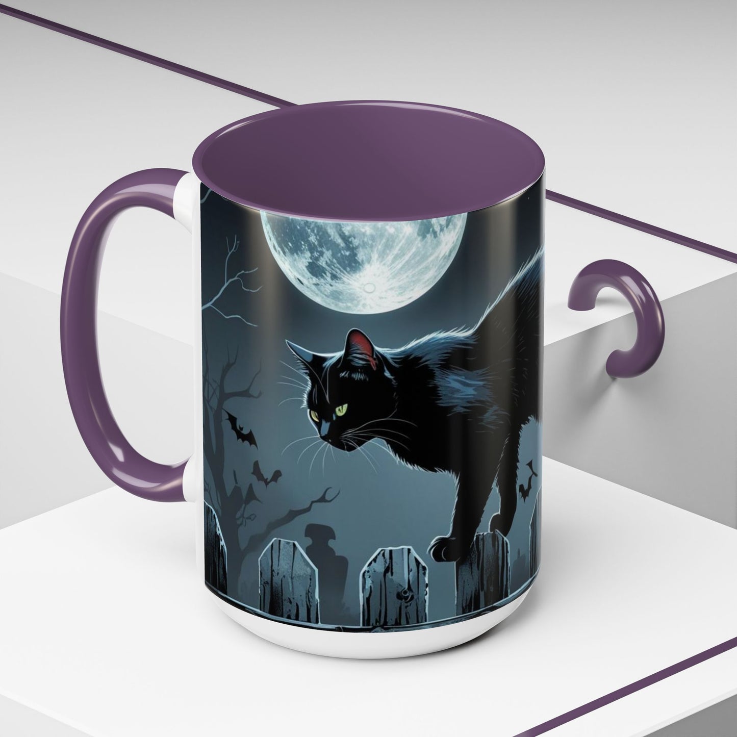 Mystical Black Cat Coffee Mug- Halloween Special
