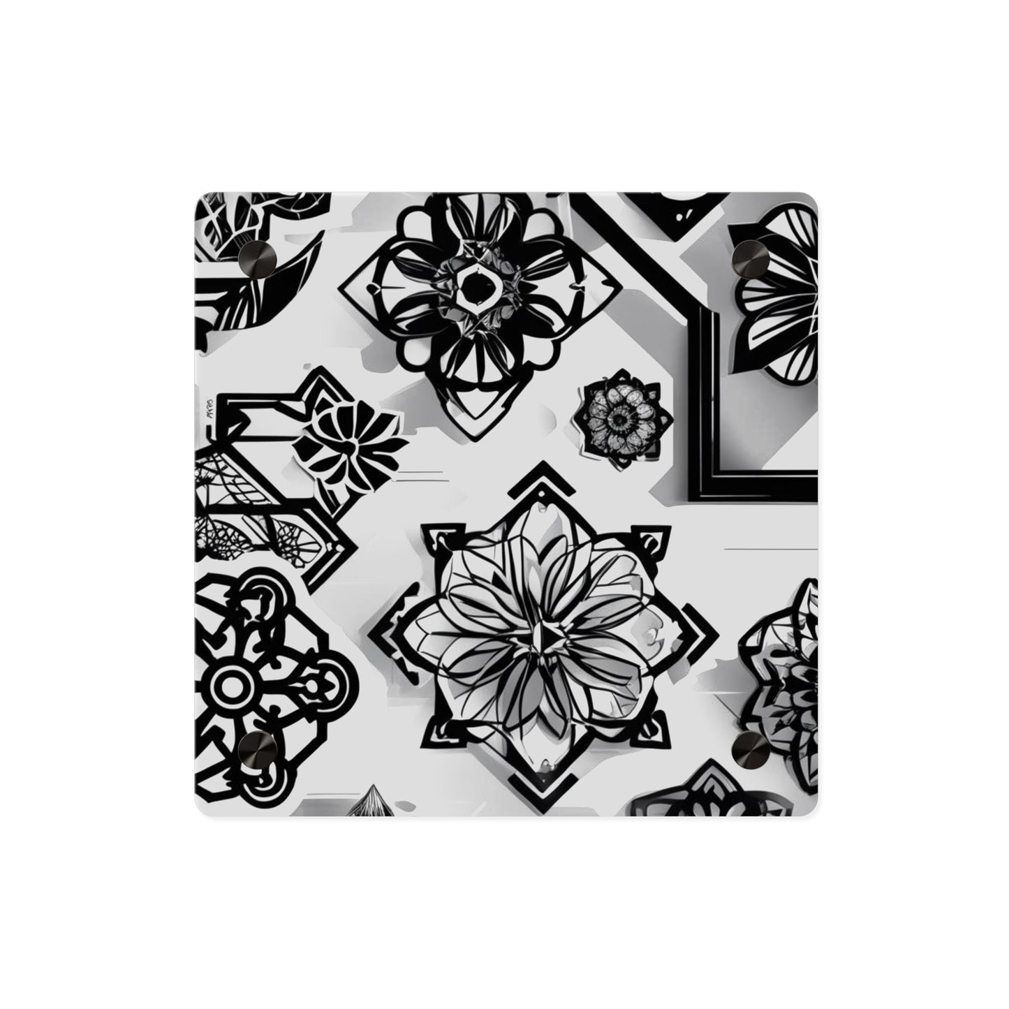 Elegant Rustic Floral Acrylic Wall Art Panels