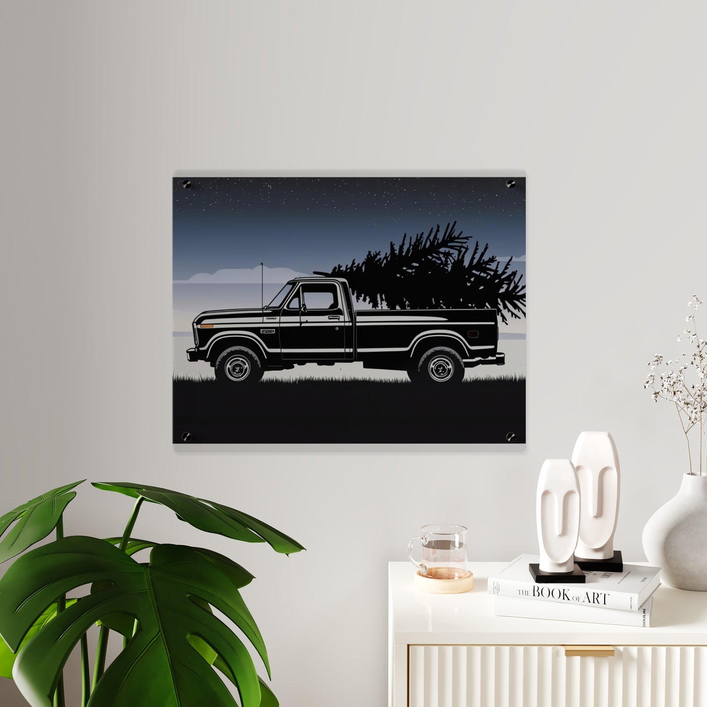 Classic Christmas Pickup – Rustic Country Wall Art