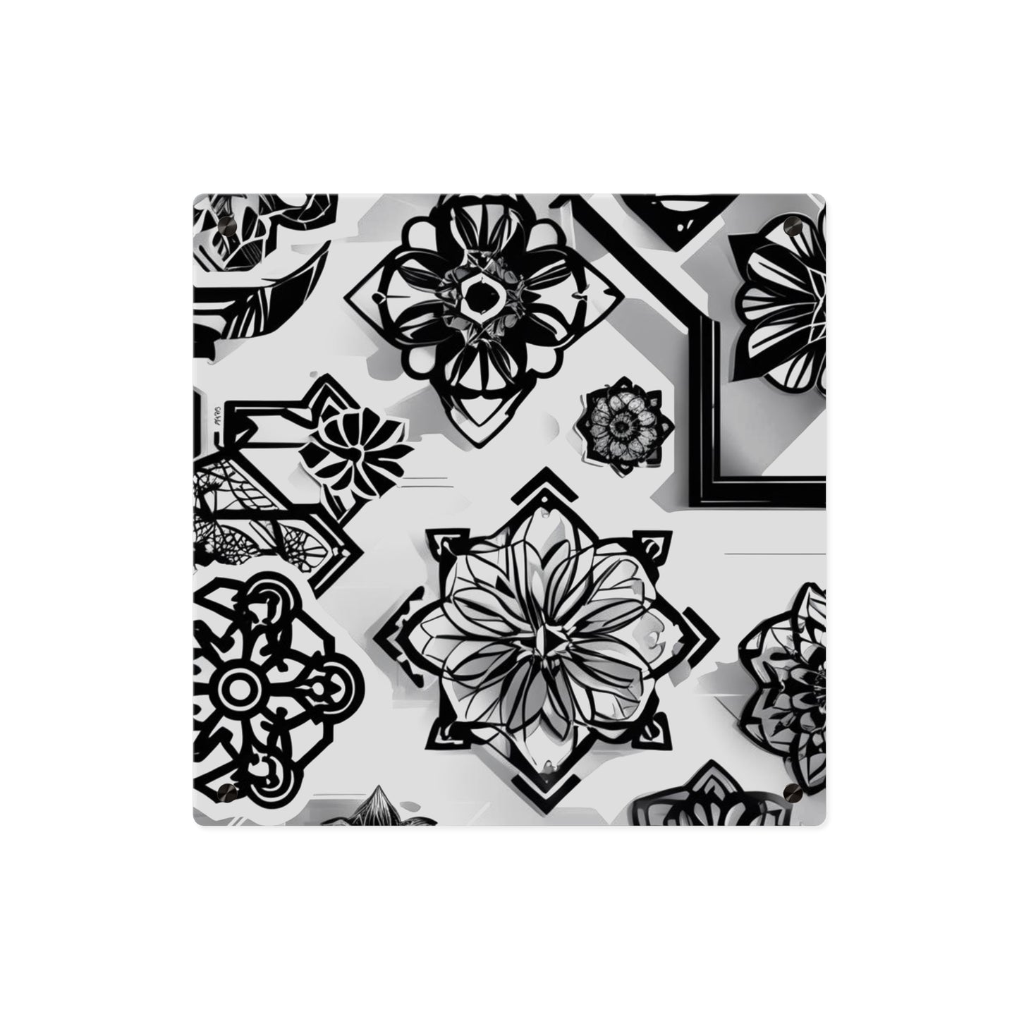 Elegant Rustic Floral Acrylic Wall Art Panels