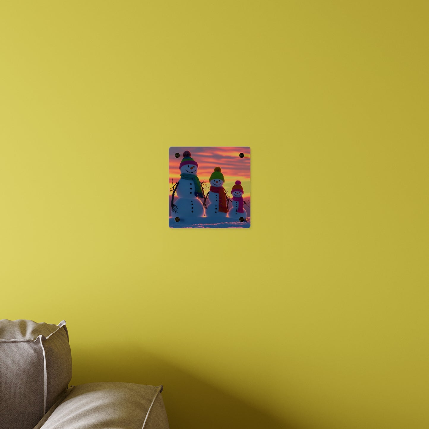 Snowman Acrylic Wall Art