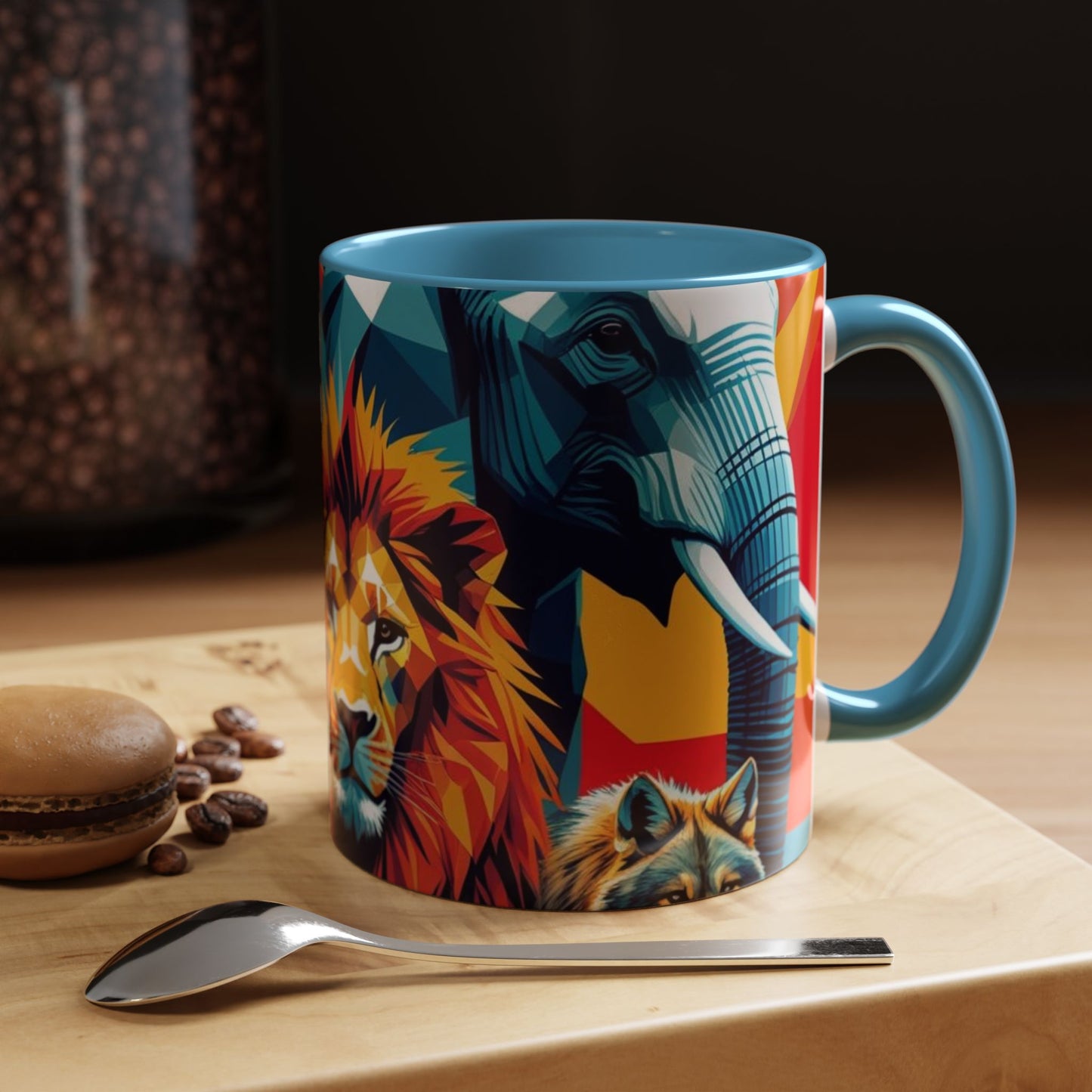 Vibrant Animal Art Coffee Mug - Bold Wildlife Design Gift
