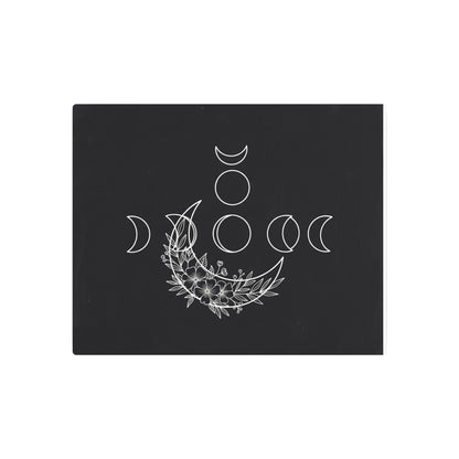 Botanical Moon Phase Wall Art – Metal Boho Accent Piece