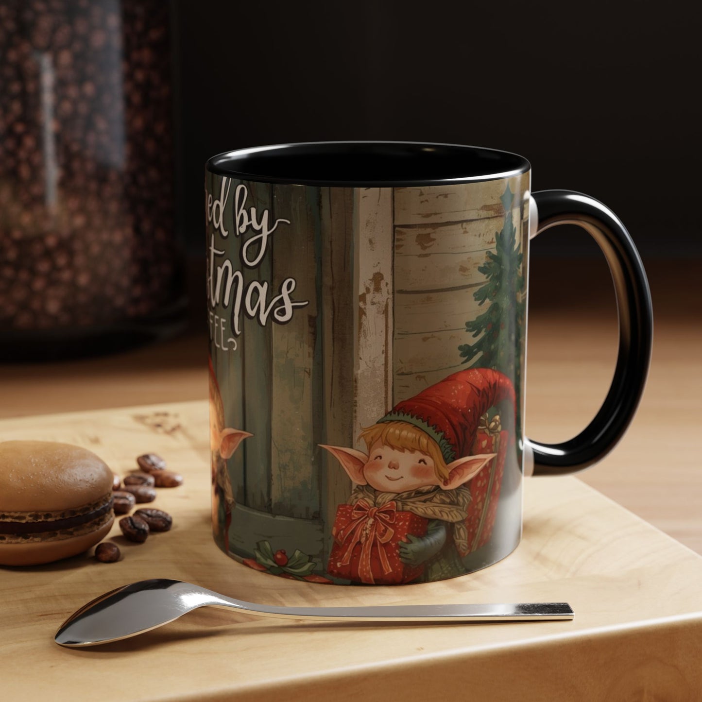 Powered By Christmas Accent Coffee Mug