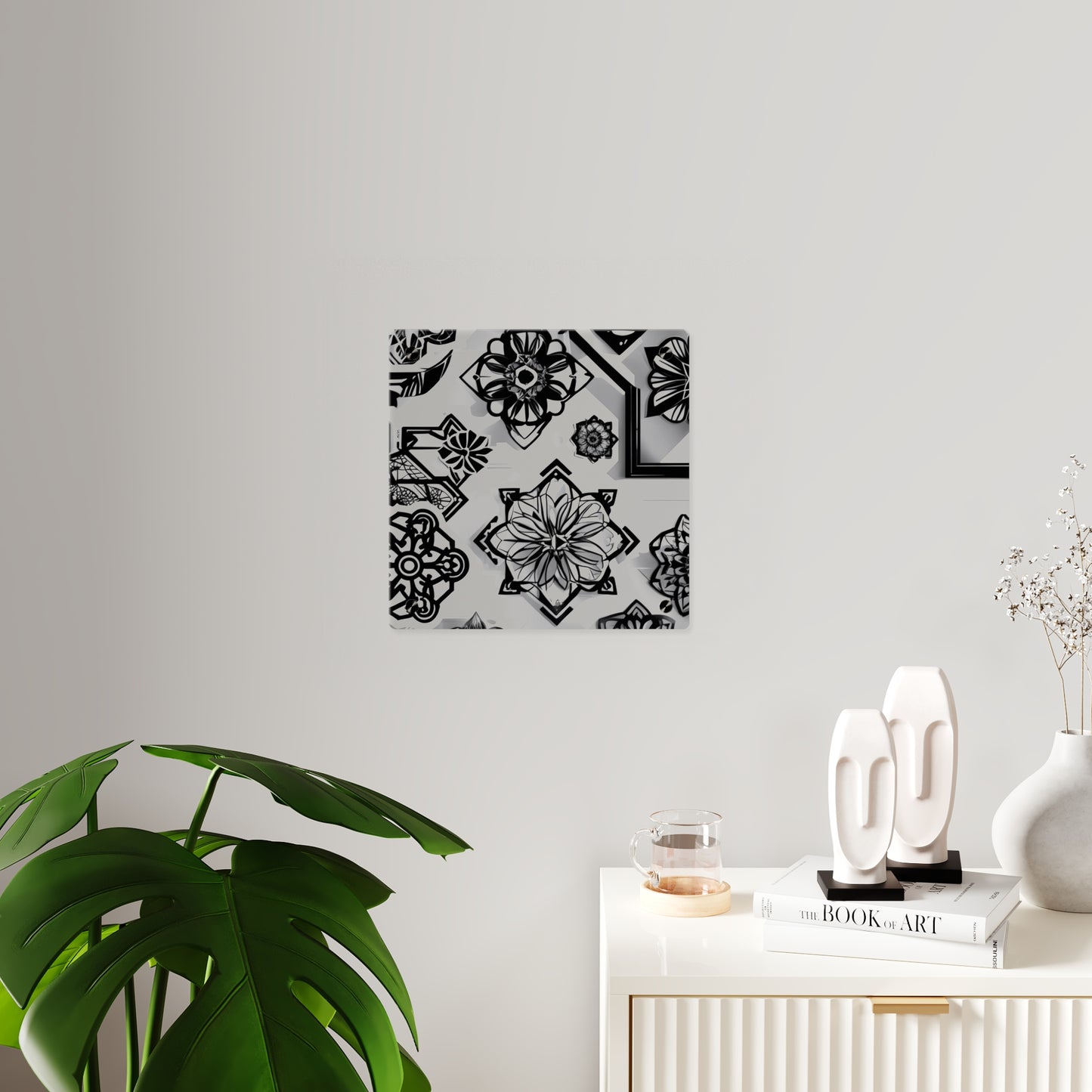 Elegant Rustic Floral Acrylic Wall Art Panels