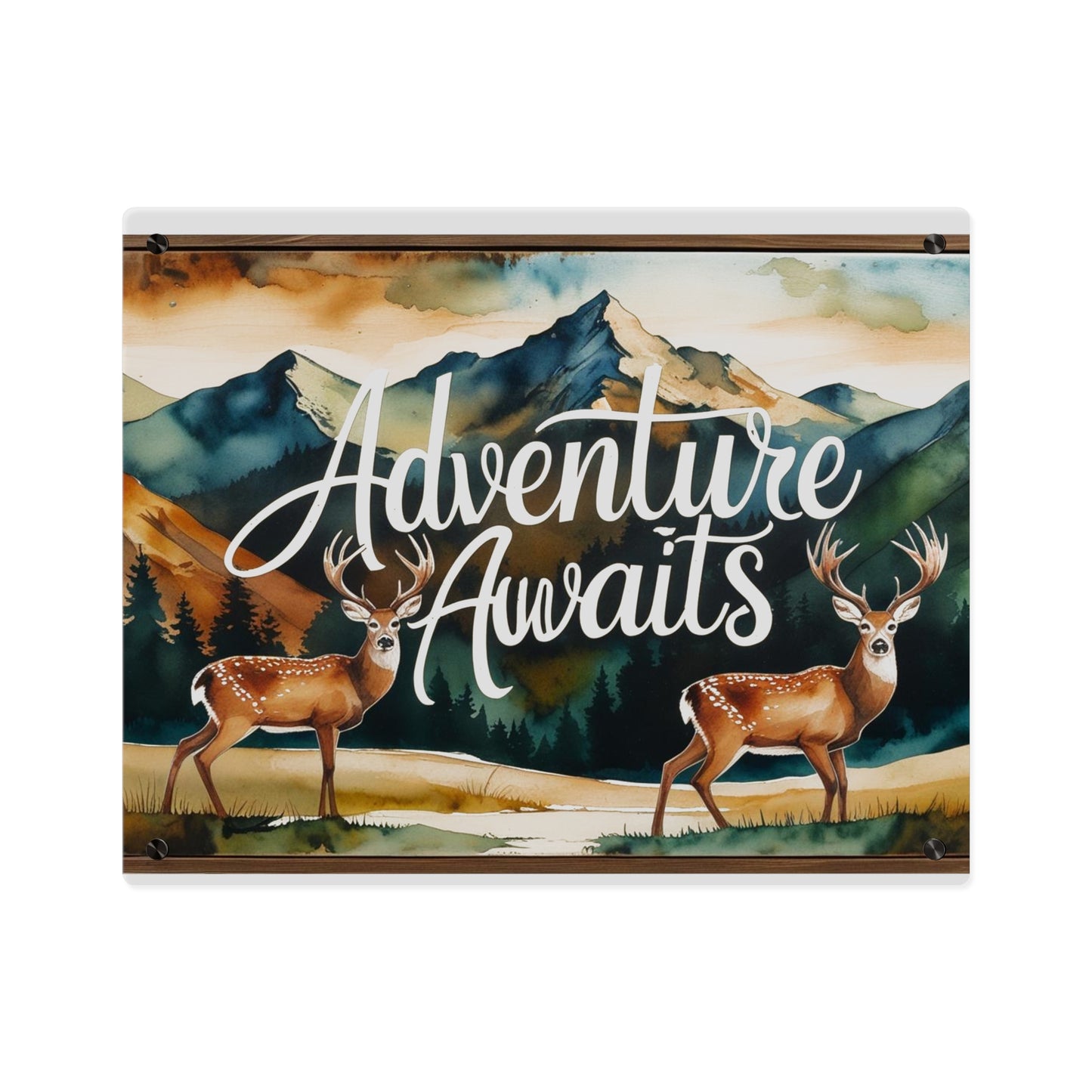 Adventure Awaits Acrylic Wall Panel – Rustic Wilderness & Nature-Inspired Home Decor