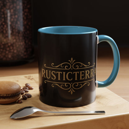 Cana de cafea Rustic Terra - Neagră elegantă, 290 ml și 425 ml