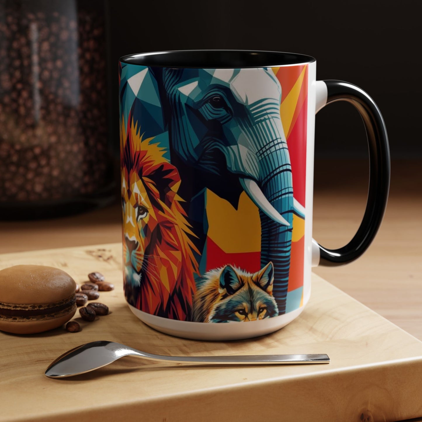 Vibrant Animal Art Coffee Mug - Bold Wildlife Design Gift
