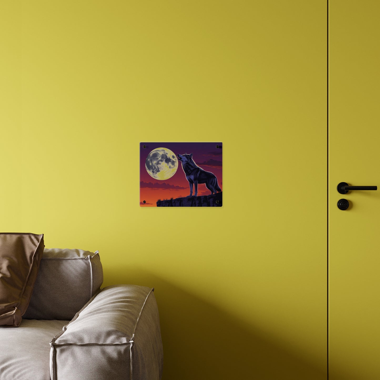 Moonlit Wolf Acrylic Wall Art Panels