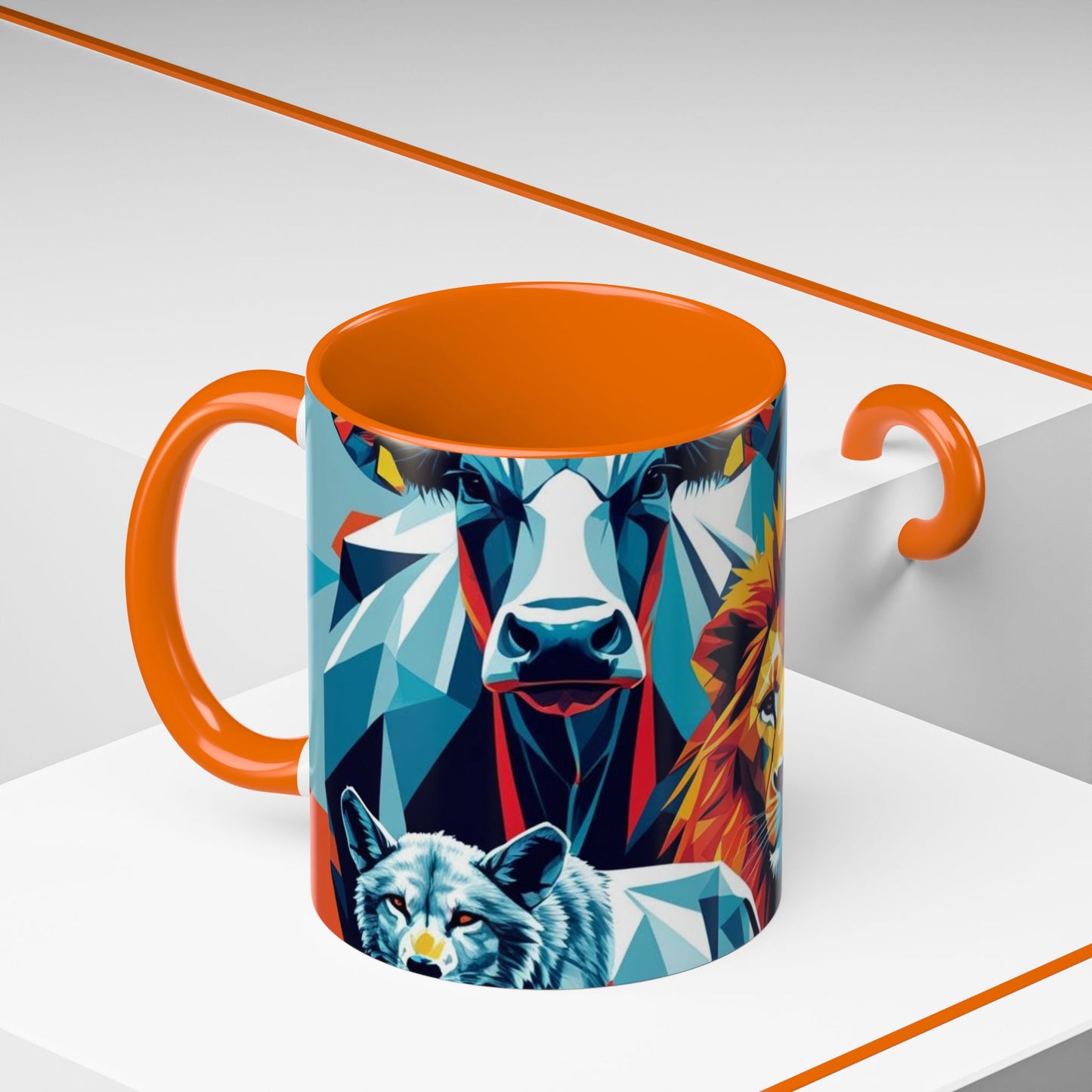 Vibrant Animal Art Coffee Mug - Bold Wildlife Design Gift