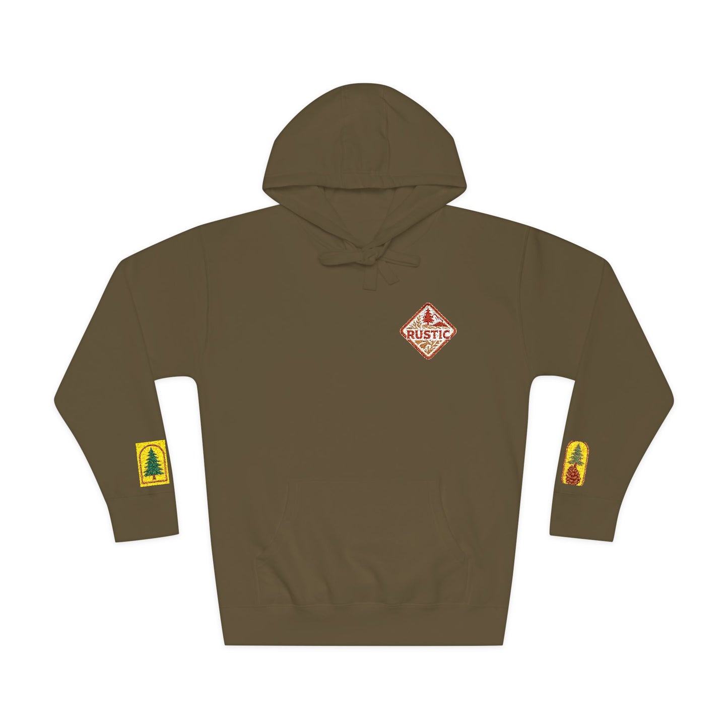 Cozy Rustic Graphic Hoodie - Unisex Fleece Pullover