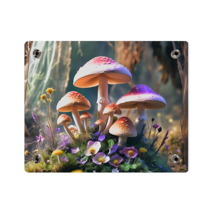 Zână de pădure cu ciuperci – Tablou acrilic rustic cu pădure
