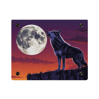 Moonlit Wolf Acrylic Wall Art Panels