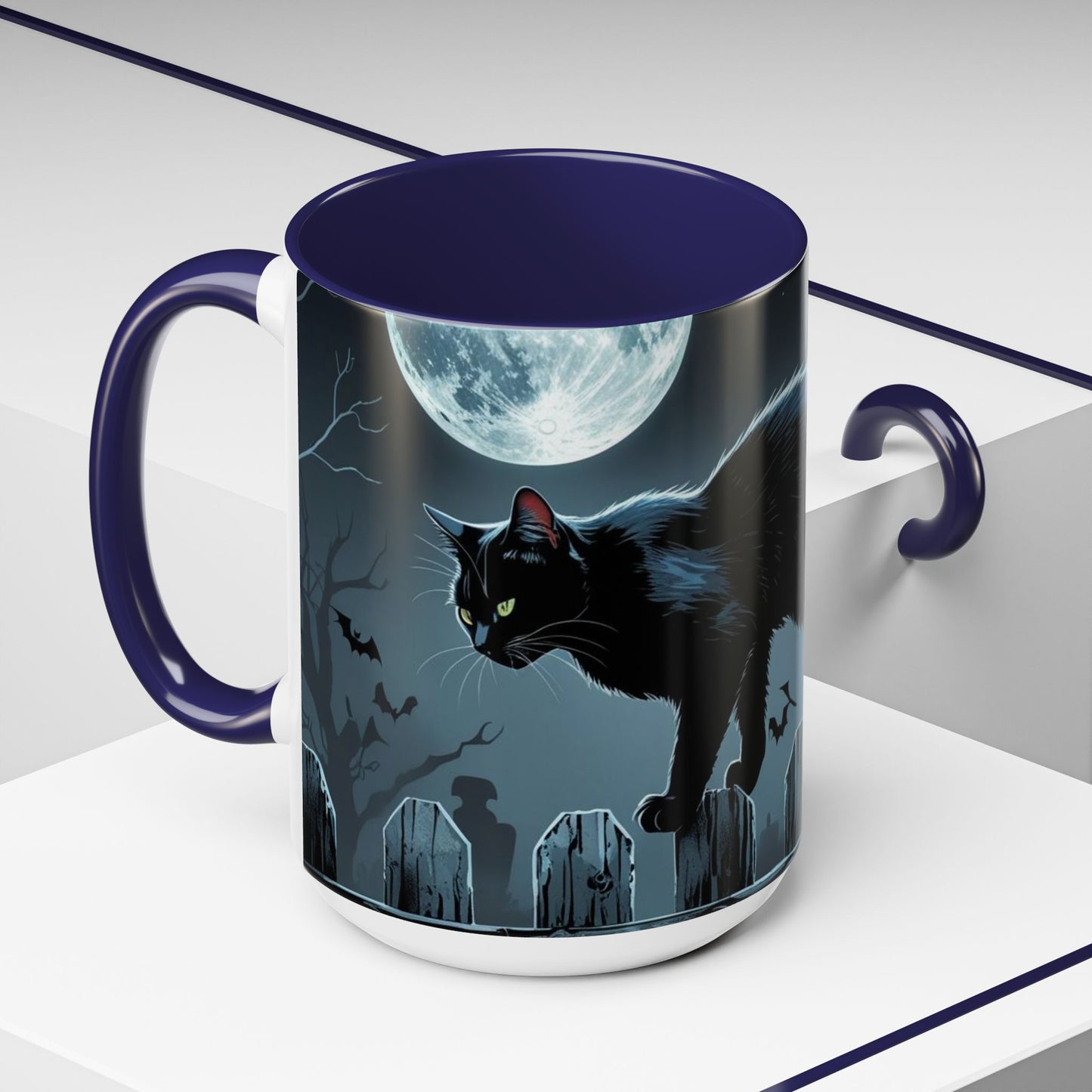 Mystical Black Cat Coffee Mug- Halloween Special
