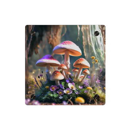 Zână de pădure cu ciuperci – Tablou acrilic rustic cu pădure