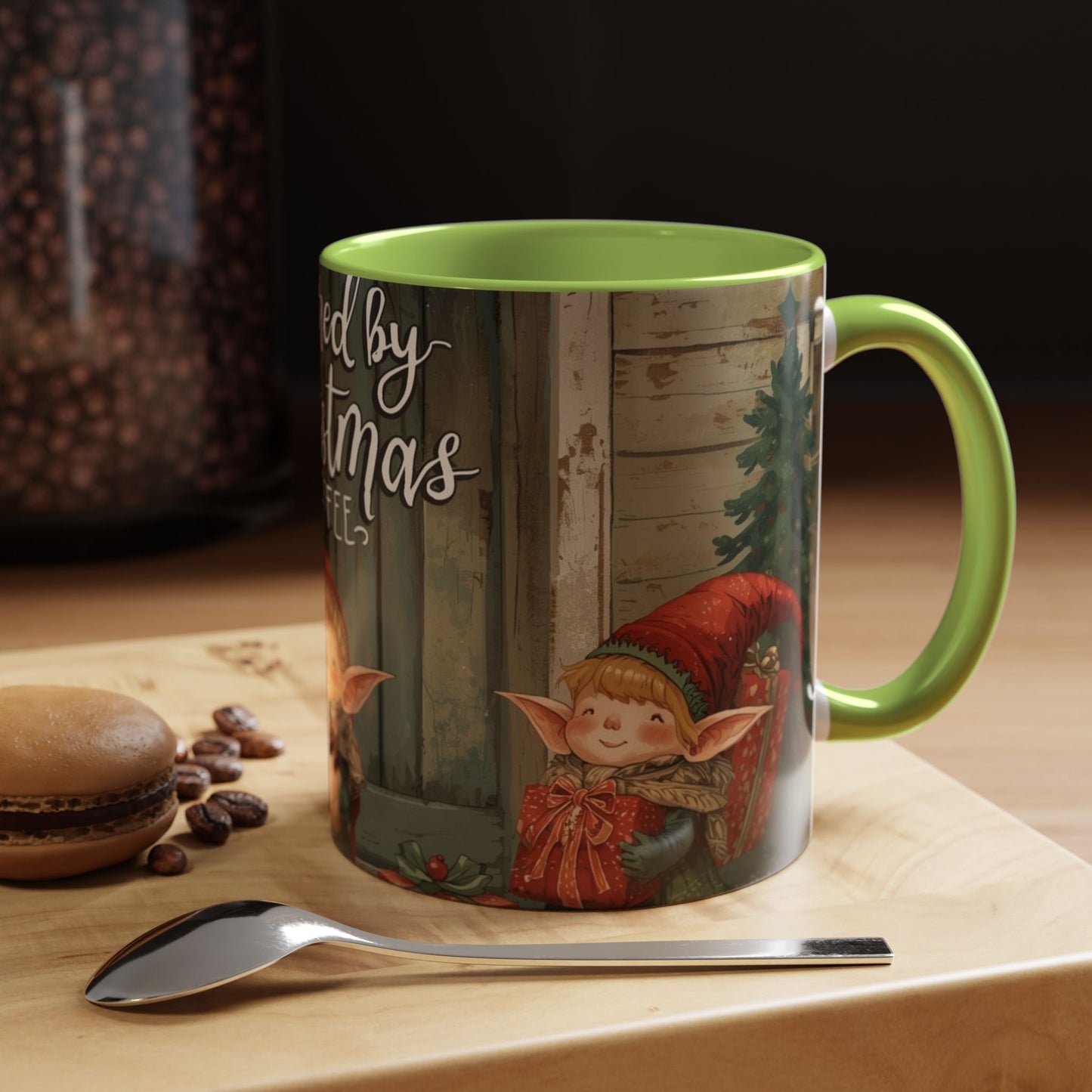 Powered By Christmas Accent Coffee Mug