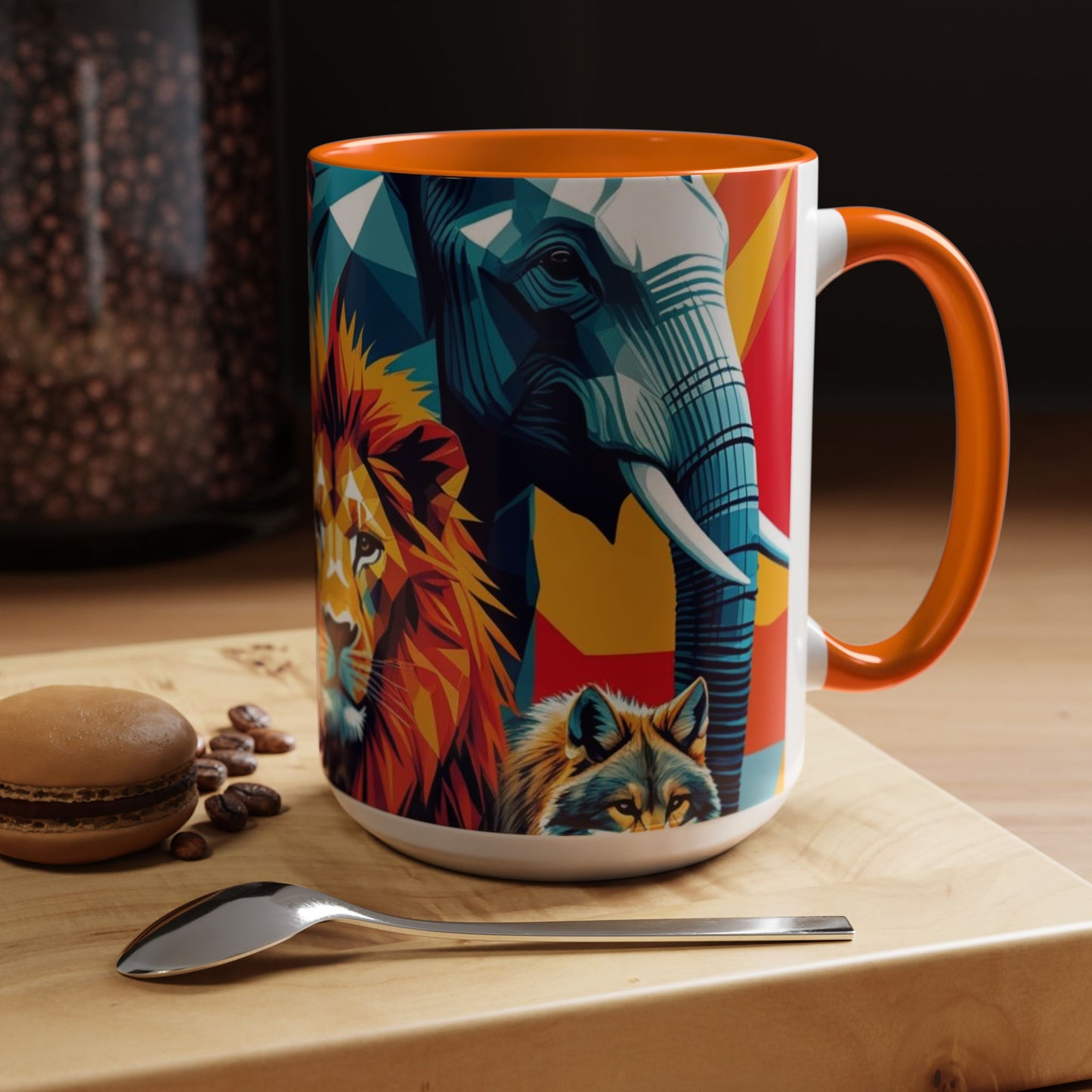 Vibrant Animal Art Coffee Mug - Bold Wildlife Design Gift