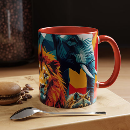 Vibrant Animal Art Coffee Mug - Bold Wildlife Design Gift