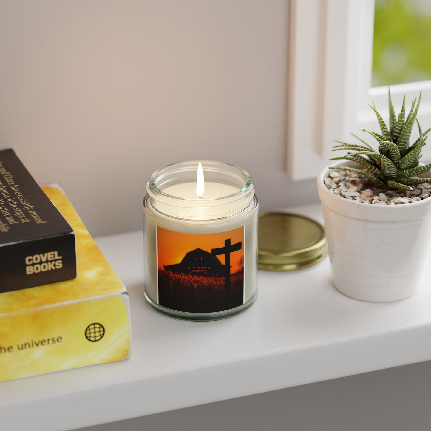 Lumânare parfumată rustică de toamnă cu aromă de fermă